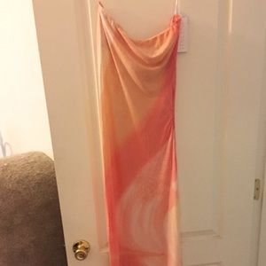 Indah Ava Wave Strapless Maxi Dress W/Side Keyhole